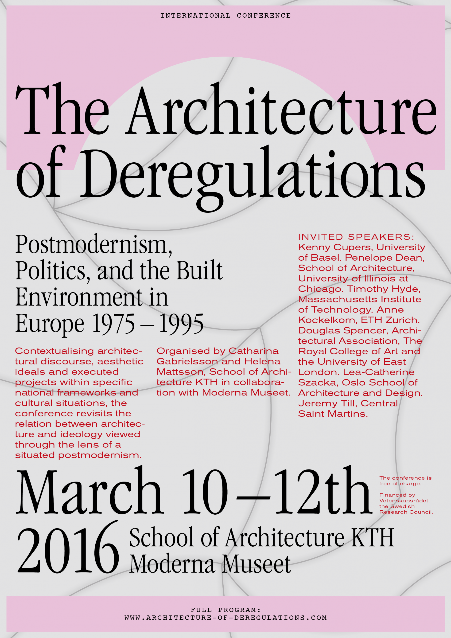 Sara Kaaman Architecture of Deregulations – conference identity
